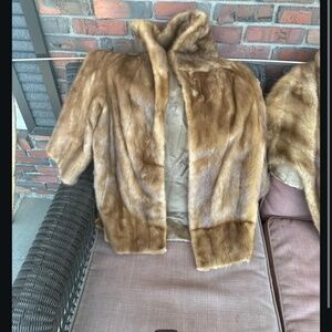 Mink Fur Coat and Capelet (1960s)